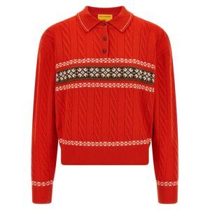 Guest In Residence Women 'Cable Collegiate Polo' Sweater